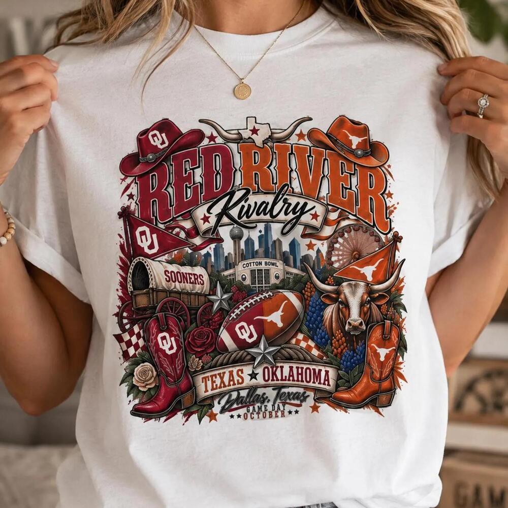 Red River Rivalry Shirt Texas Vs Oklahoma Game Day Tee